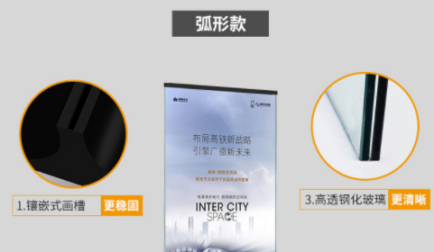 玻璃立牌展示牌双面立式落地展示架商城酒店广告牌海报架丽屏展架
